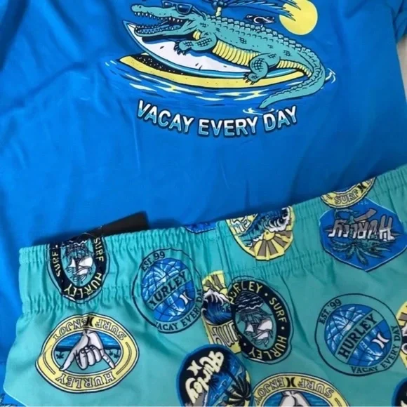 Hurley cute surf shark ocean lover top set 7004 - Picture 2 of 6